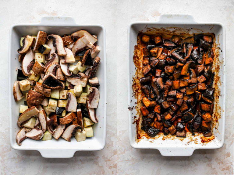 Korean Eggplant and Mushroom Tacos with Kimchi Cream Dishing Out Health