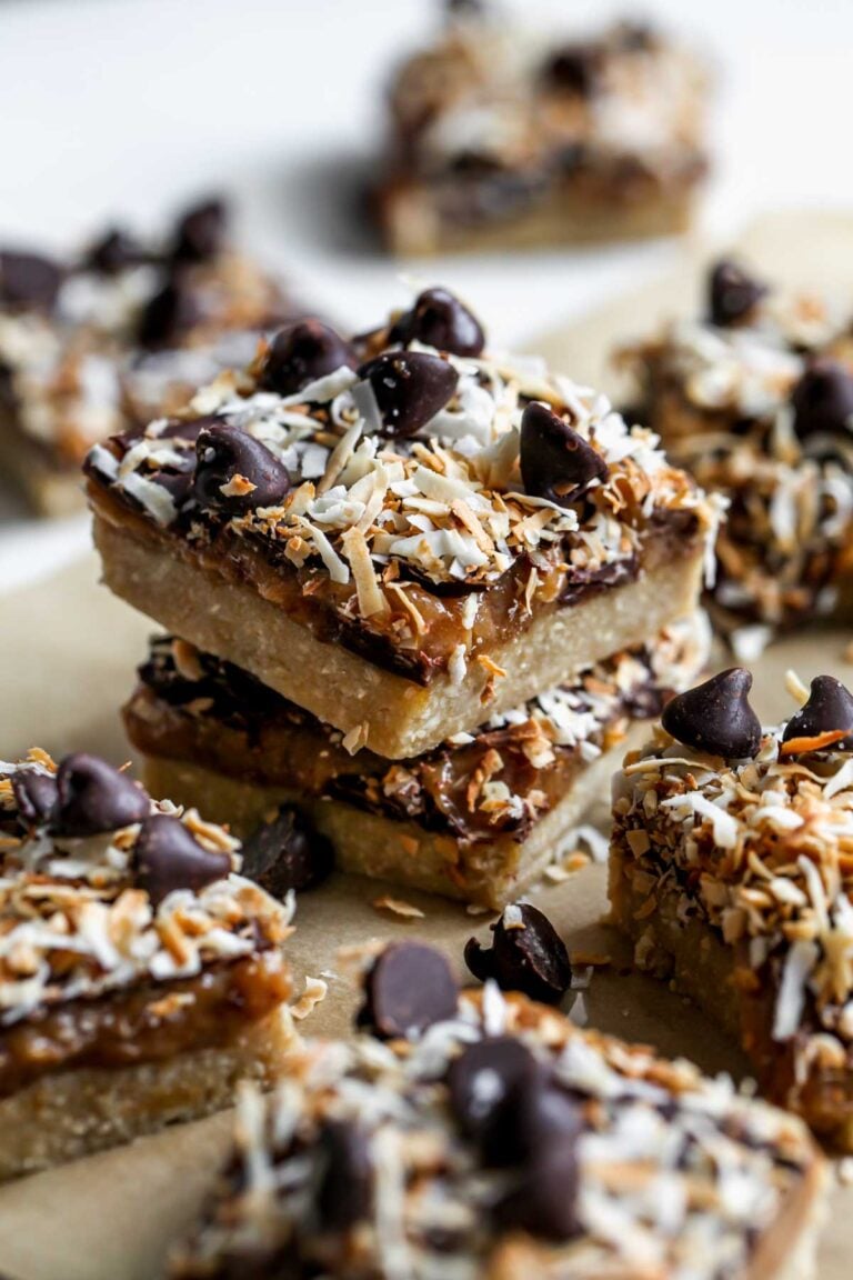 Vegan NoBake Peanut Butter Magic Bars Dishing Out Health