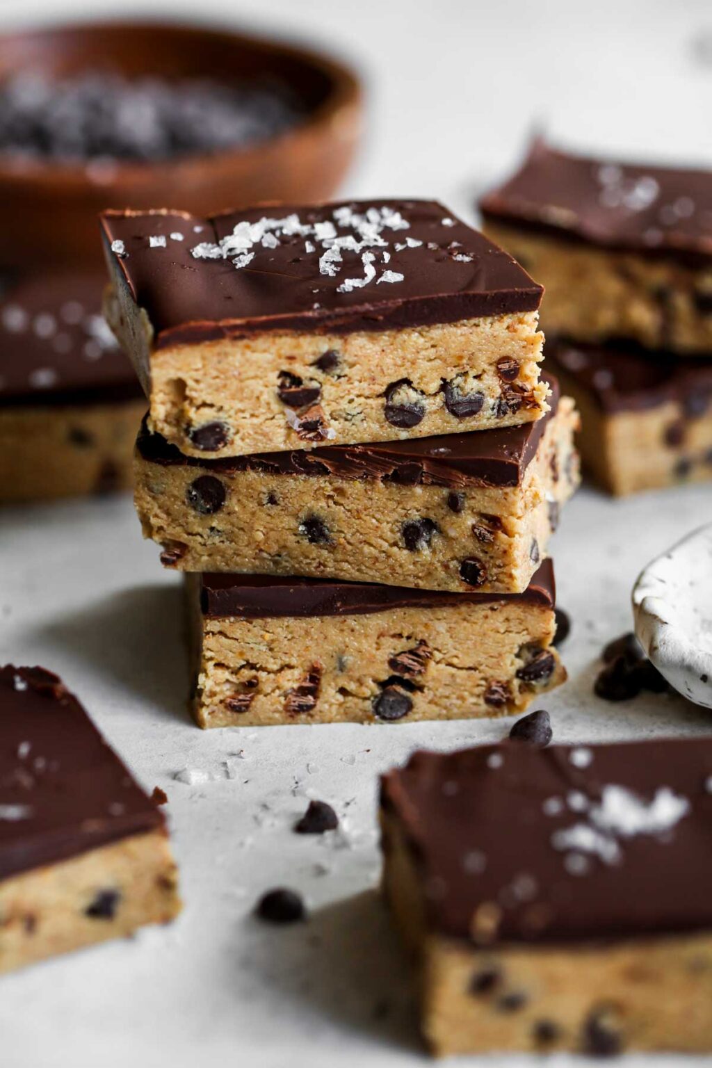 Peanut Butter Chocolate Chip NoBake Protein Bars Dishing Out Health