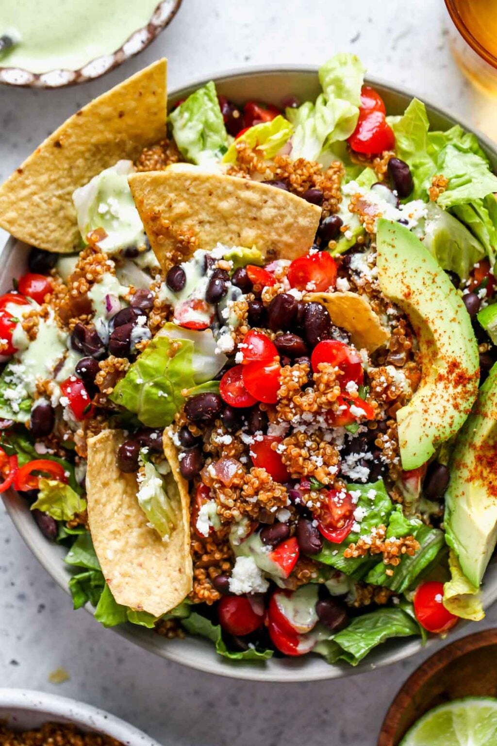 30 Minute Loaded Quinoa Taco Salad Dishing Out Health
