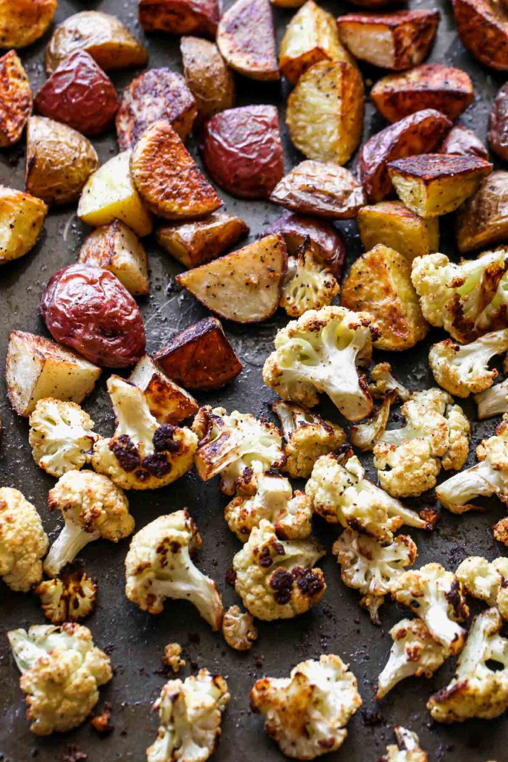 Roasted Cauliflower and Potato Salad with Tarragon Tahini Dishing Out