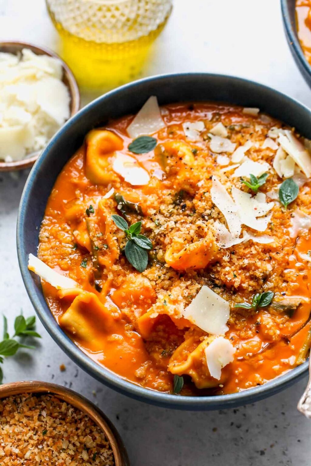 Creamy Spinach Tortellini Soup - Dishing Out Health