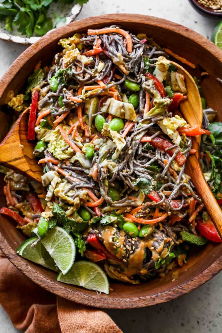 20Minute Soba Salad with SesameCashew Sauce Dishing Out Health