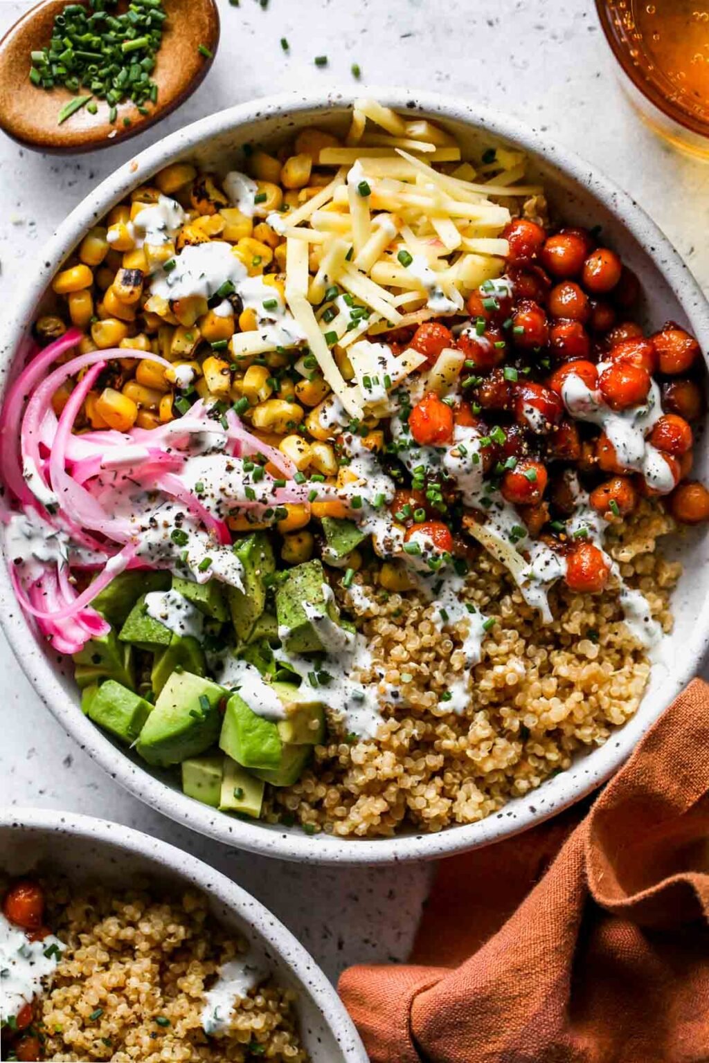 BBQ Ranch Chickpea Quinoa Bowls Dishing Out Health