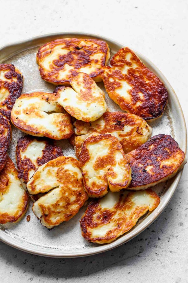 Mediterranean Eggplant and Halloumi Bowls with LemonDill Sauce