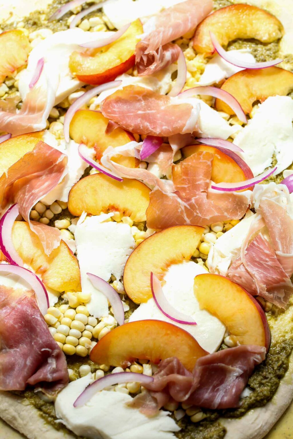 Peach and Prosciutto Pizza - Dishing Out Health