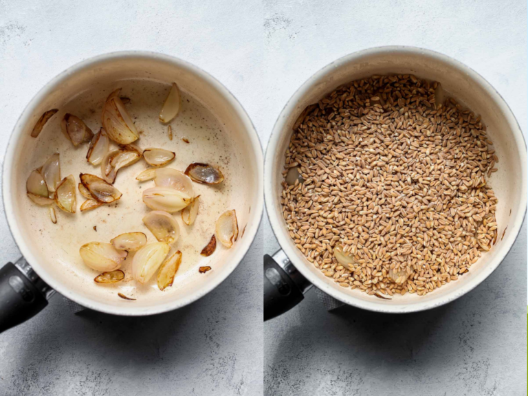 Warm Farro Salad with Fig Vinaigrette Dishing Out Health