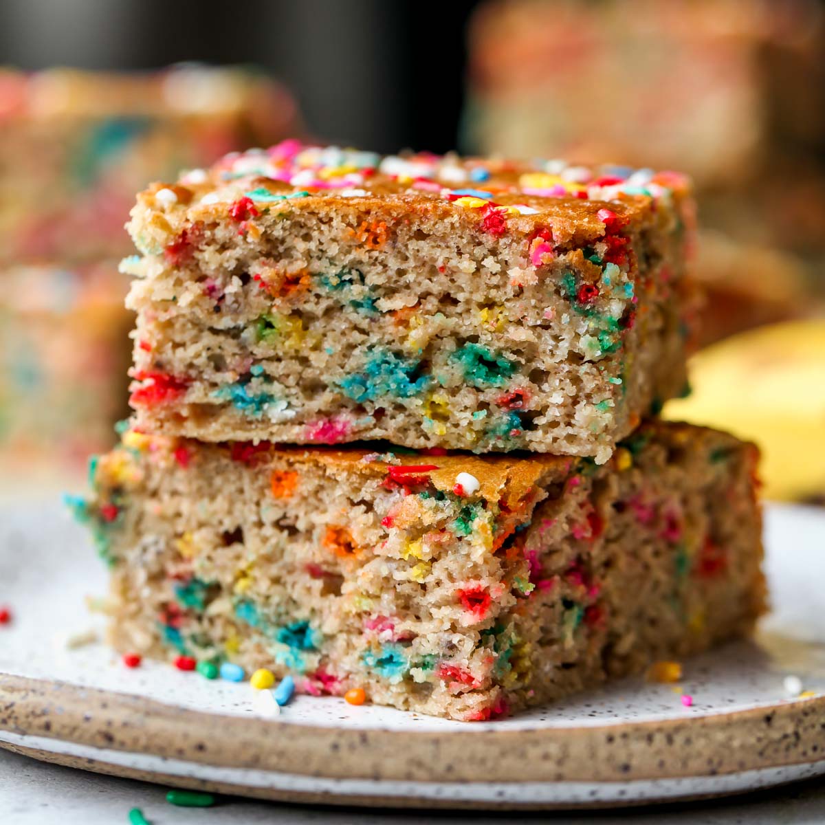 Image showcasing Banana, Peanut Butter and Oat Protein Bars | Dishing Out Health
