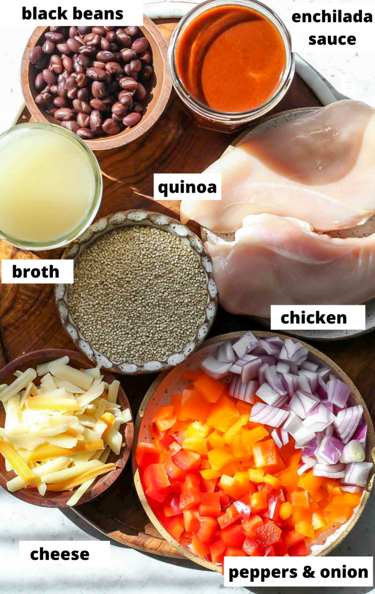 Easy Chicken Enchilada Quinoa Bake Dishing Out Health