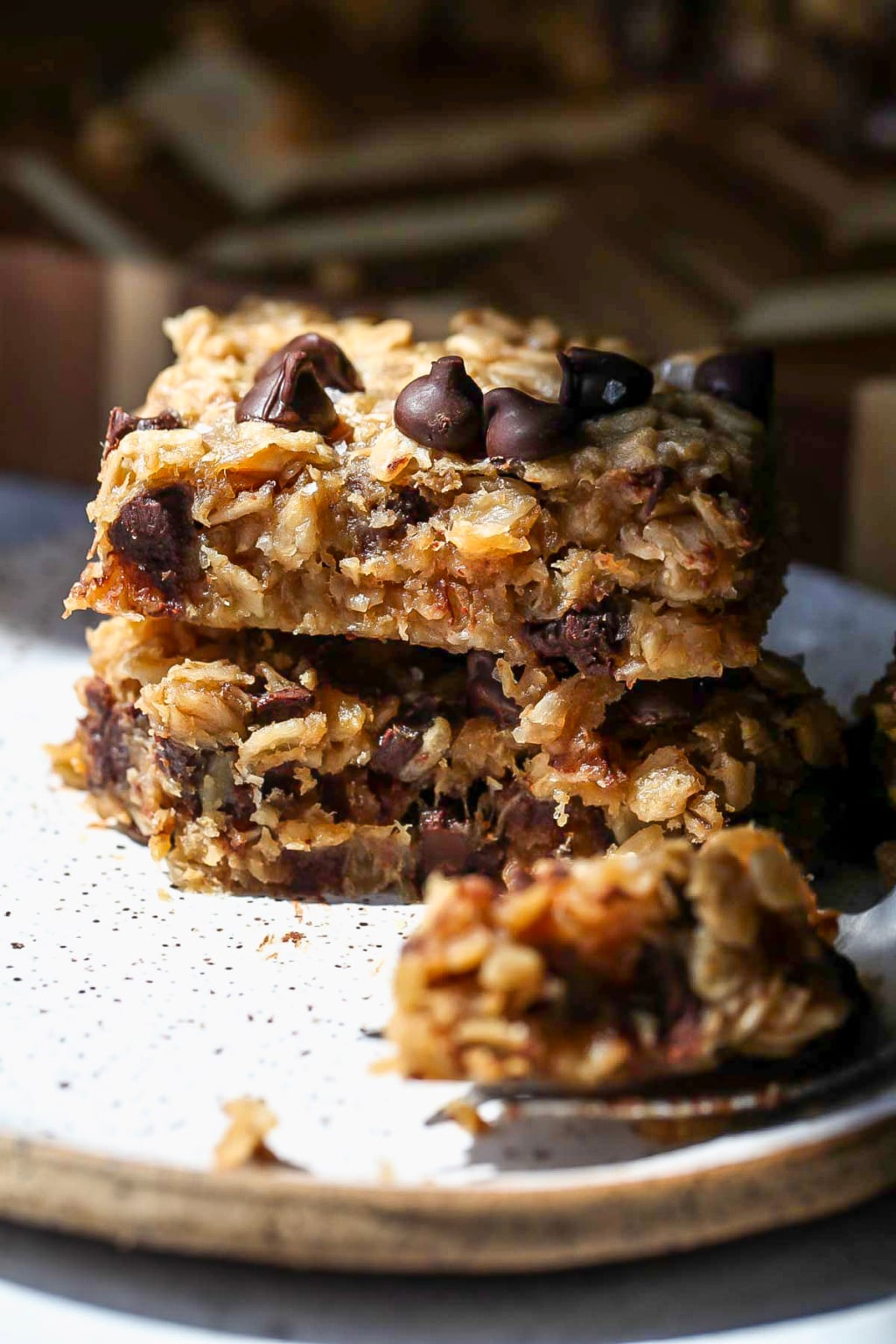 Picture of Banana, Peanut Butter and Oat Protein Bars | Dishing Out Health