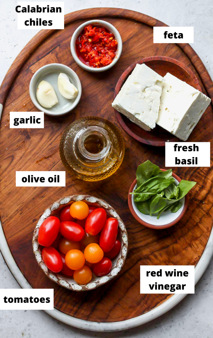 Spicy Tomato Marinated Feta Dishing Out Health