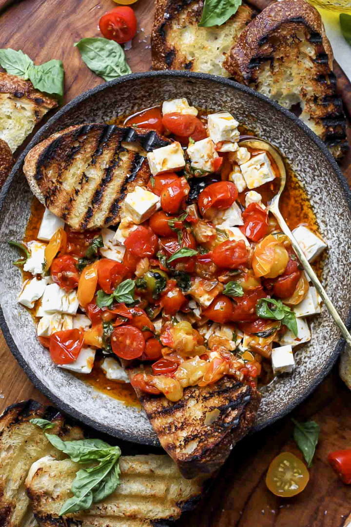 Spicy Tomato Marinated Feta Dishing Out Health