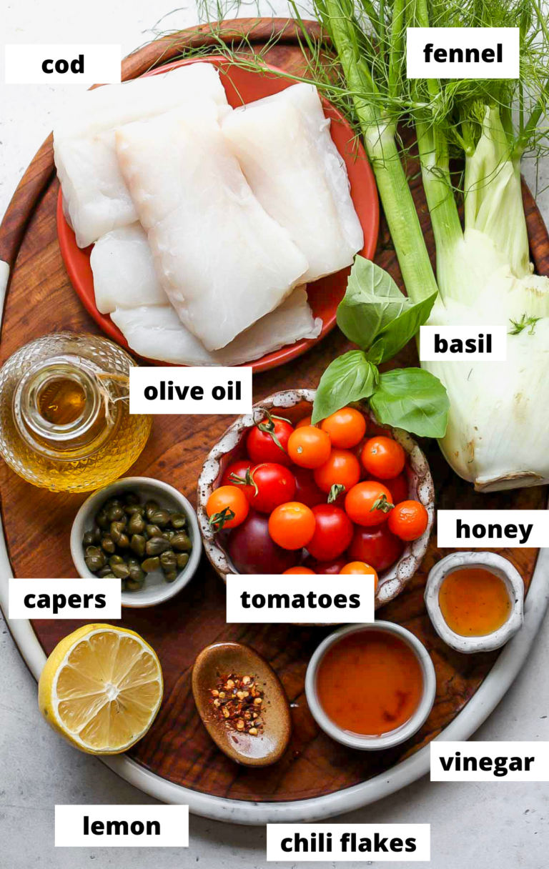 Mediterranean Baked Cod - Dishing Out Health