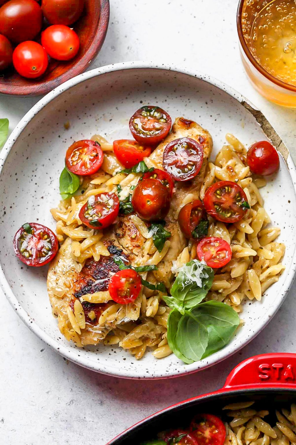 One Pan Pesto Chicken and Orzo Dishing Out Health