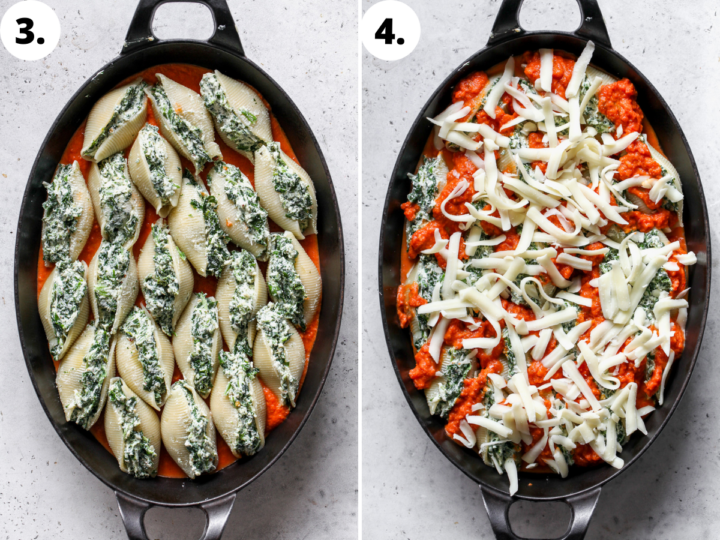 Pesto Stuffed Shells with Vodka Sauce Dishing Out Health