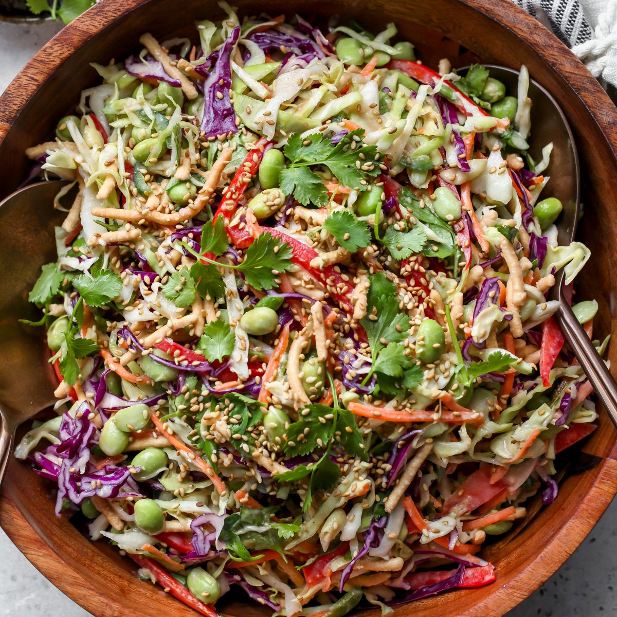 Chopped Asian Salad with Orange-Sesame Miso Dressing-image