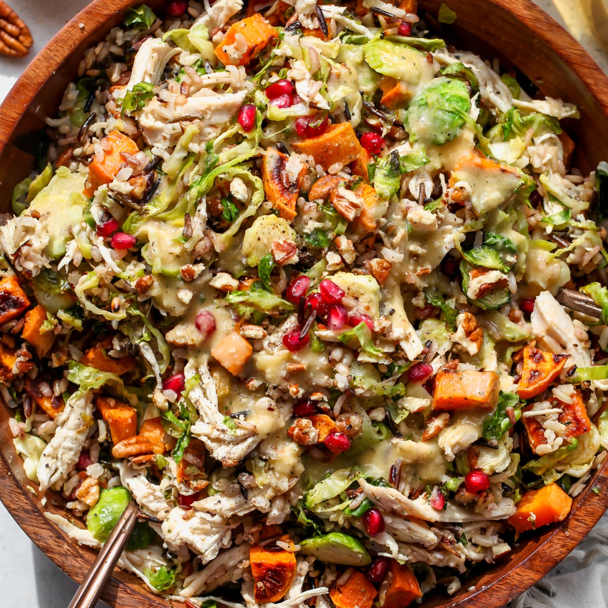 Harvest Fall Salad with Caramelized Shallot Dressing