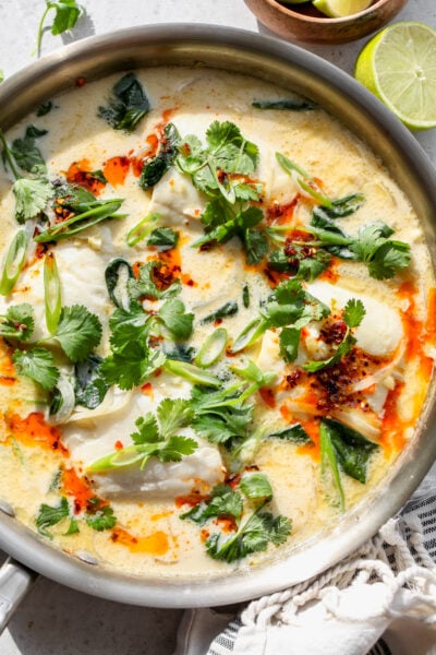 Thai Coconut Poached Fish - Dishing Out Health