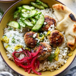 Peperoncini-Feta Turkey Meatballs