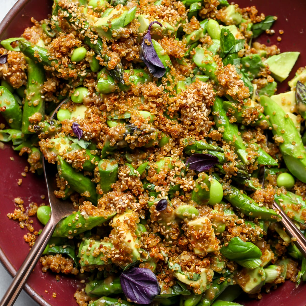 Crispy Quinoa and Roasted Asparagus Salad-image