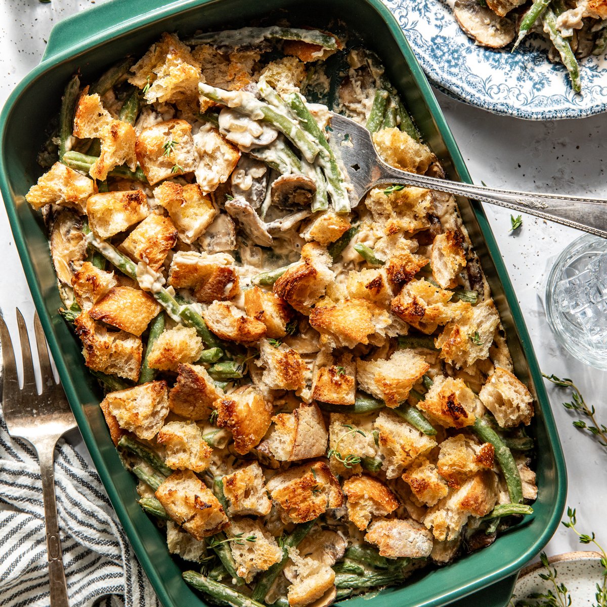 Green Bean Casserole with Cashew Cream (Vegan/Dairy Free)-image