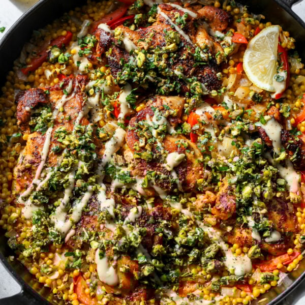 One Pan Mediterranean Chicken and Couscous
