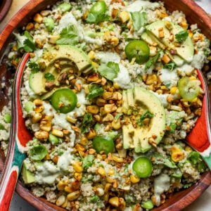 Charred Corn and Edamame Quinoa Salad