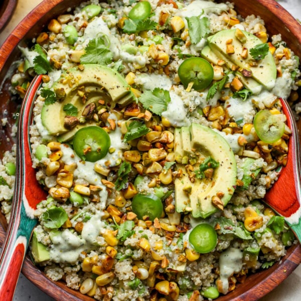 Charred Corn and Edamame Quinoa Salad