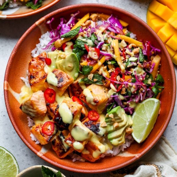 Mango-Miso Glazed Salmon Bowls